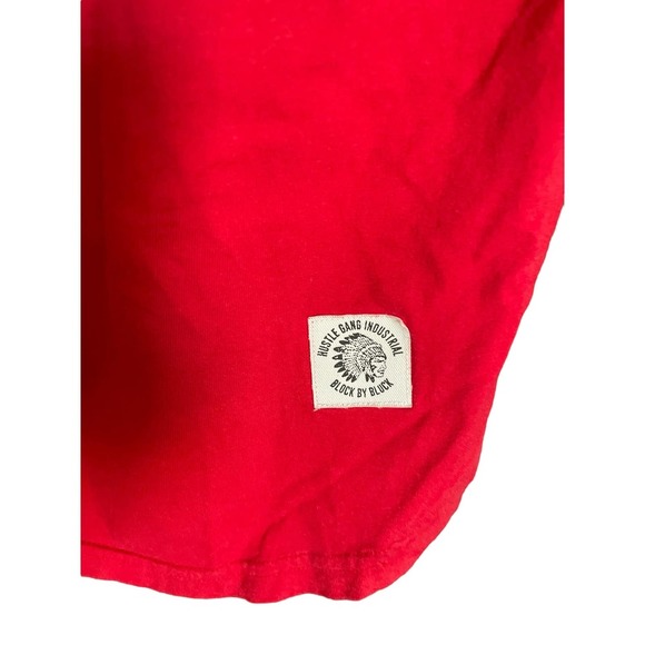 Hustle Gang Mens Classic Fit Round Neck Graphic T-Shirt Short Sleeve Size M Red - Picture 3 of 5